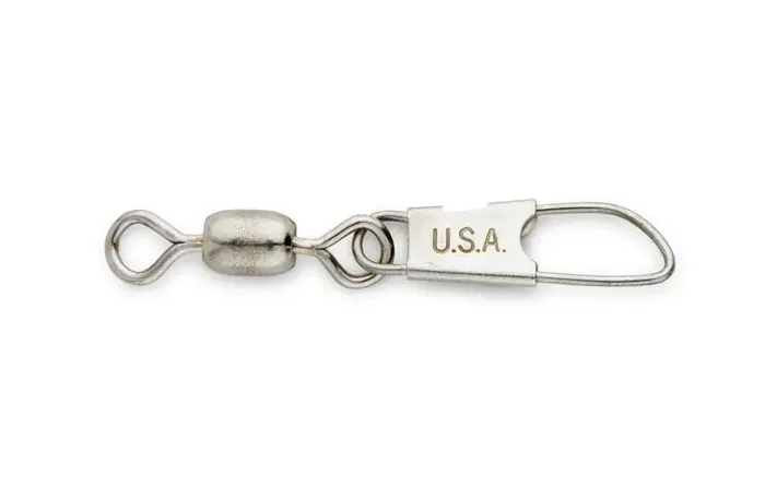 Rosco Safety Snap Swivels – Nickel Finish – Size 5 – 50 LB. Test – 12 Pack