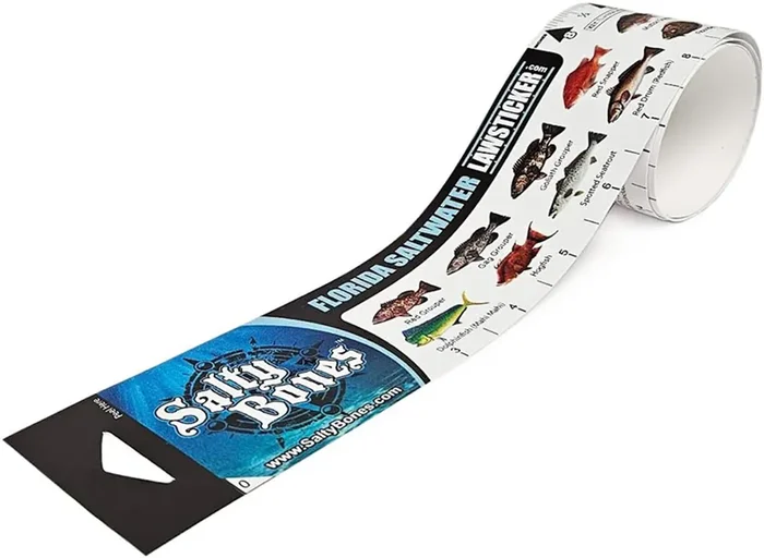 Salty Bones – Fishing Ruler Sticker Florida Saltwater 2.25in –