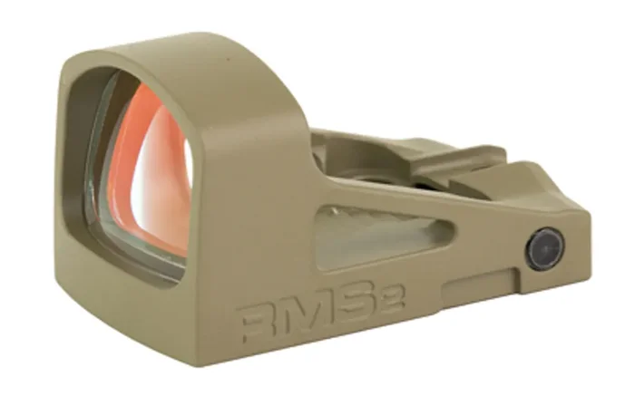 Shield Sights RMS2 Glass Edition Red Dot Sight Non Magnified Fits RMS Footprint 4 MOA Flat Dark Earth RMS2-4MOA-GLASS-FDE