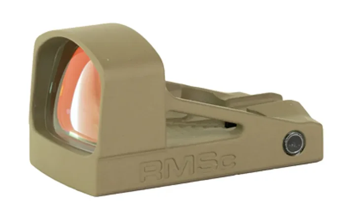 Shield Sights RMSc Glass Edition Red Dot Sight Non Magnified Fits RMSc Footprint 4MOA Flat Dark Earth RMSC-4MOA-GLASS-FDE