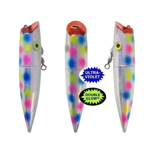 Silver Horde Ace Hi Rattle Plug – 5″ – Super Pearl UV-Glow/Wonder Bread
