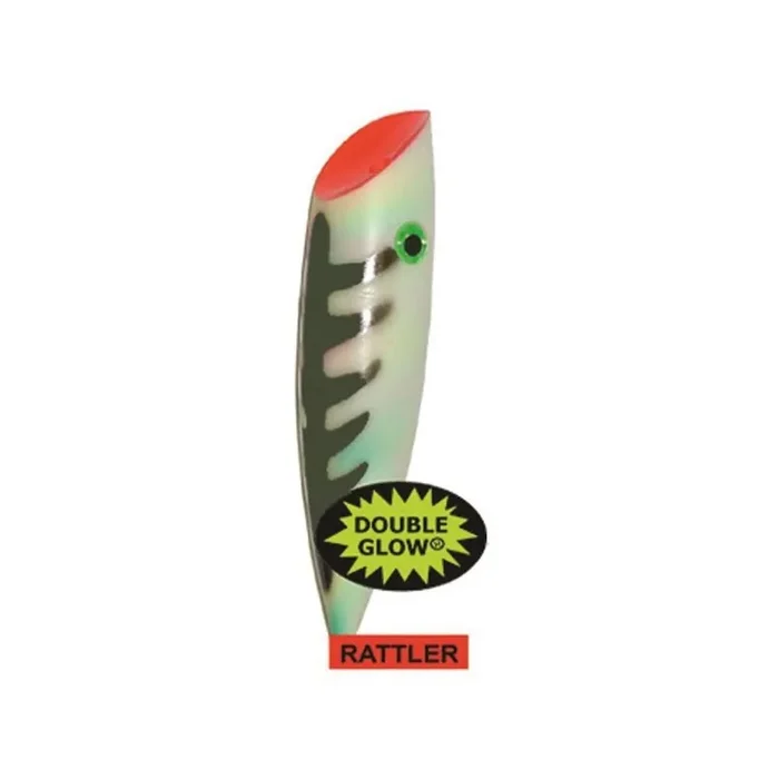 Silver Horde Rattler Plug – 4″ – Mother of Pearl/Black Ladder