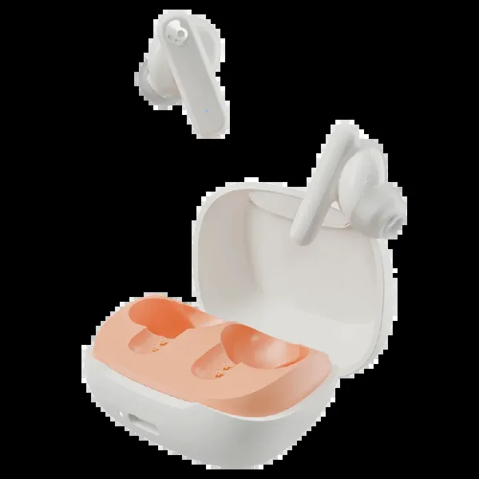 Skullcandy – Smokin Buds Wireless Earbuds – Bone/Orange Glow