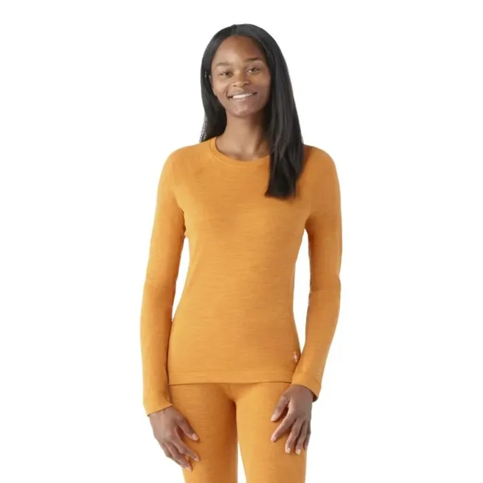 Smartwool Women‘s Classic Thermal Merino Base Layer Crew – Marmalade Heather – XL