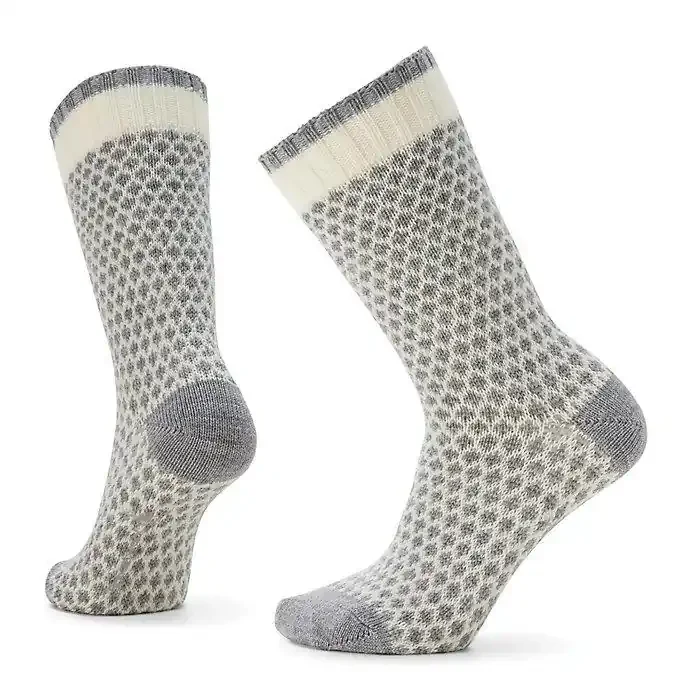 Smartwool Women‘s Everyday Popcorn Polka Dot Crew Socks – Natural – M