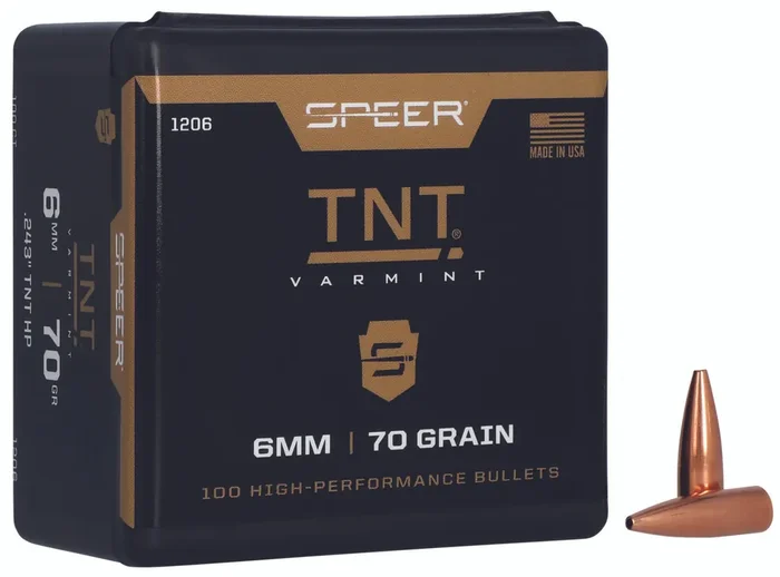 Speer 1206 Tnt 6mm 70gr Jacketed Hollow Point 100 Per Box5 Case – 1206