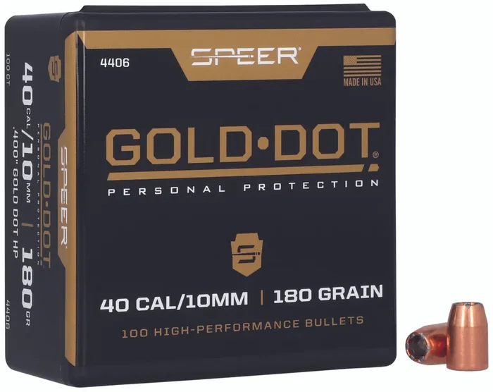 Speer 4406 Gold Dot Personal Protection 40cal 180gr Hollow Point 100 Per Box5 Case – 4406