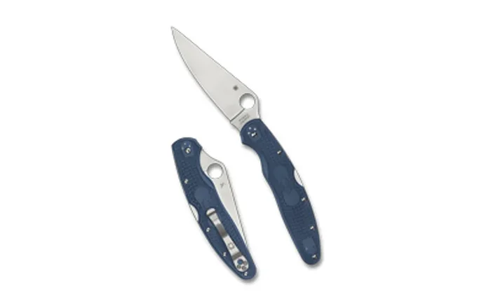 Spyderco – Police 4 Ltwt 4.38″ Blu/slv – C07PCBL4