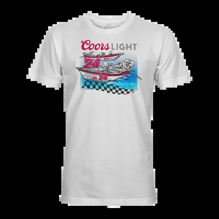 STLHD Gear Men‘s Coors Light Fast Lane Tee – White – 3XL