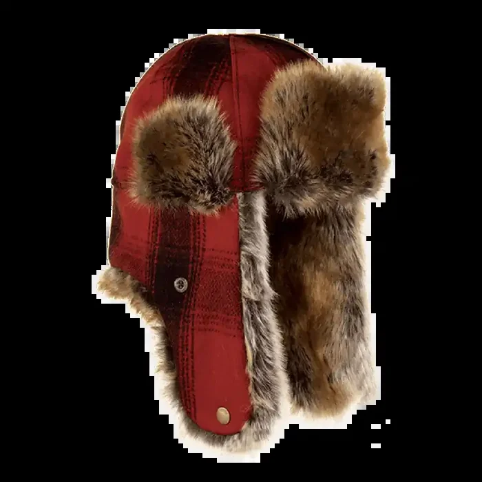 Stormy Kromer The Northwoods Trapper Hat – Red/Black Plaid – XL
