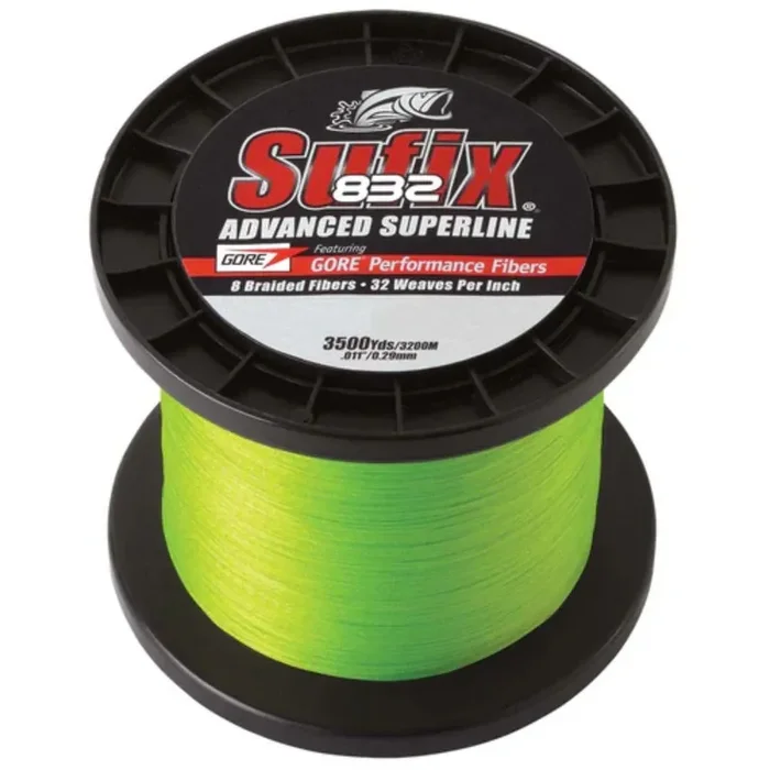 Sufix 832 Braid – Neon Lime – 6 LB. 3,500 YDS.