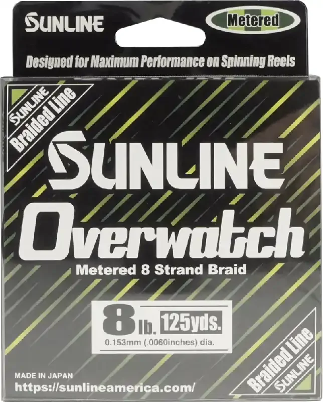 Sunline Overwatch Braided Line – Green Metered – 16 LB. 125 YDS.
