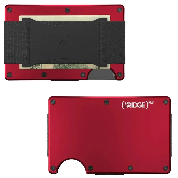The Ridge Wallet – Both Strap & Clip – Ridge Red