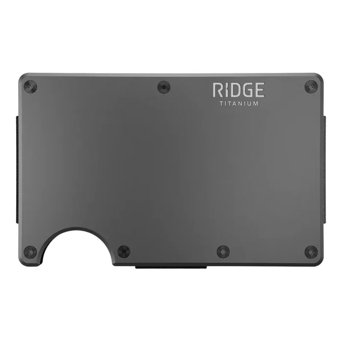 The Ridge Wallet – Money Clip – Titanium Gunmetal