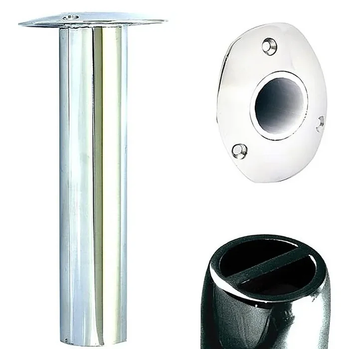 Tigress 0¬∞ 316 Stainless Steel 9″x2″ Oval Head Gunnel Rod Holders