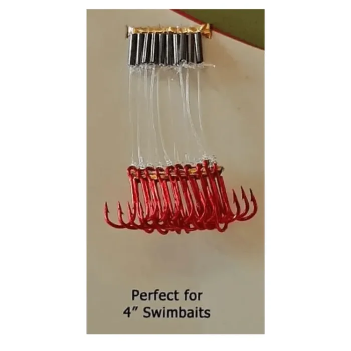 Torpedo Red Treble Stinger Noose – Size 8 – 3 Pack