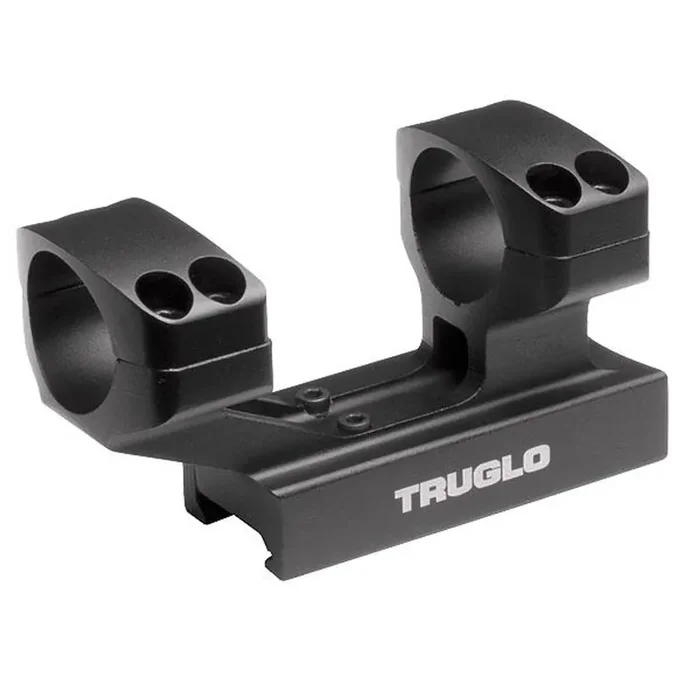 Truglo 1-Piece Reversible Picatinny/Weaver Tactical Scope Mount with 30mm Rings 1″H / 2-7/8L Base – Black – TG8964B