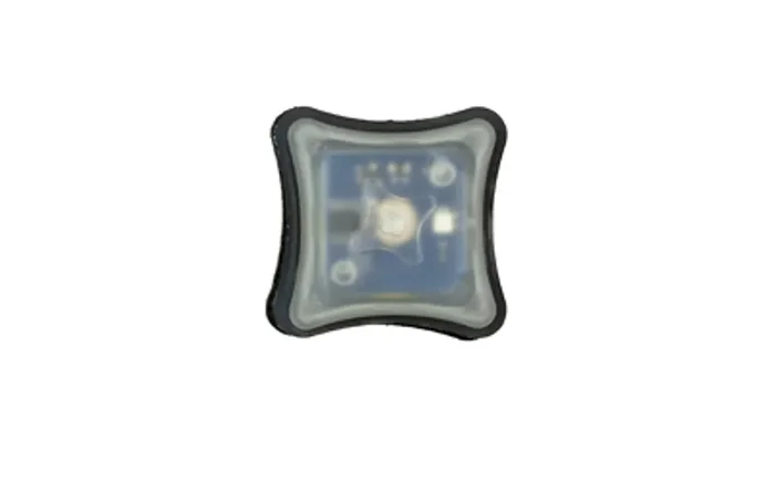 Unity Tactical SPARK Marker Light Blue All Polymer Construction Velcro Backer Matte Finish Black SPK-BV1