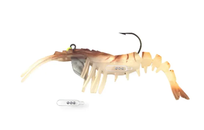 Vudu – Vudu Rattler Shrimp 3.5in 1/4oz 2pk Brown –