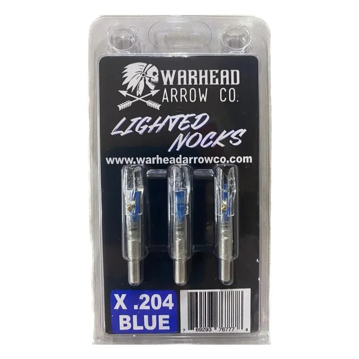 Warhead Arrow Co. Lighted X Nocks – .204 – Blue