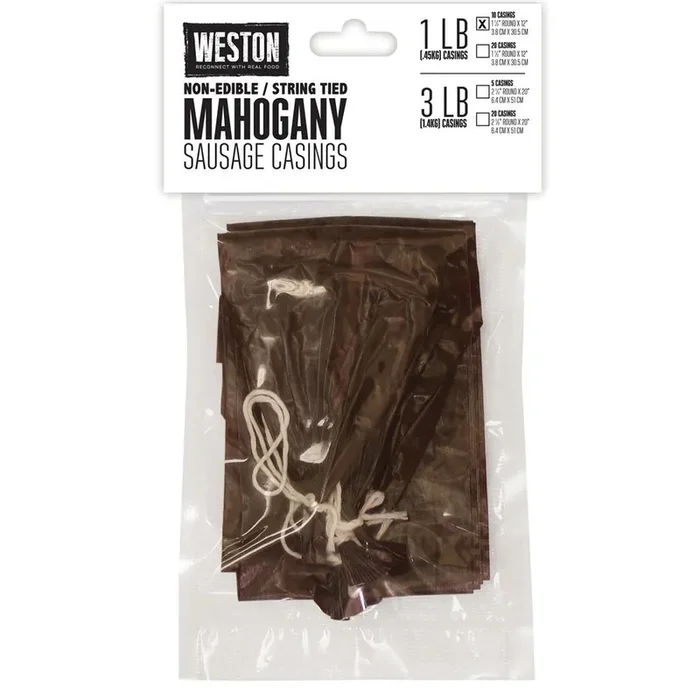 Weston Fibrous Casings – 1-1/2″ x 12″ – 25 Count