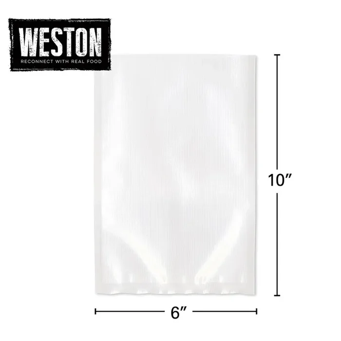 Weston Vacuum Sealer Bags, 6″ x 10″ (Pint), 100 count