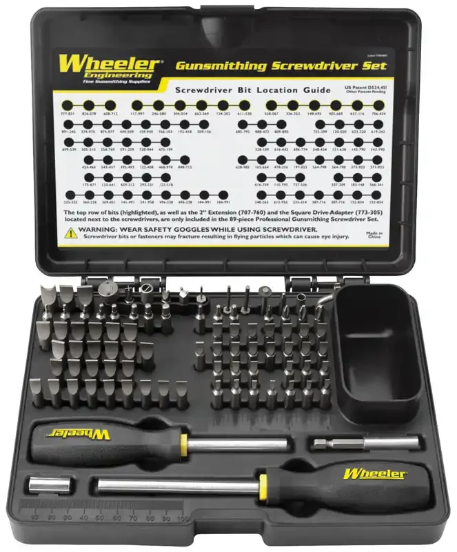 Wheeler 4001008 Pro Gunsmithing Screwdriver Set Black 89 Pieces – 4001008