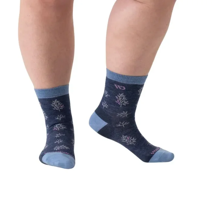 Wide Open Socks Women‘s Foliage Lightweight Micro Crew Socks