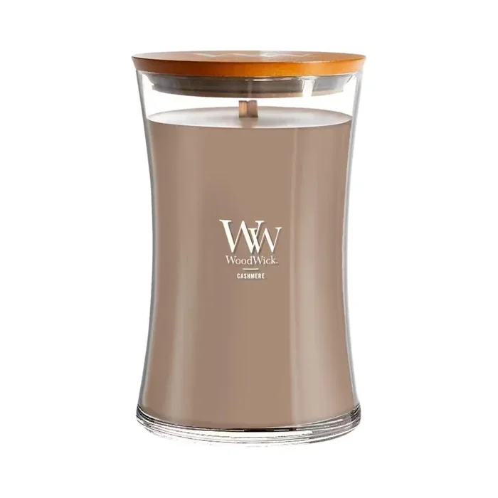 WoodWick Large Hourglass Candle – Cashmere