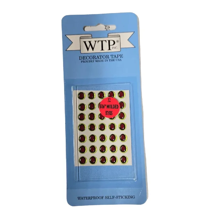 WTP 3-D Soft Molded Eyes (32 Per Pack) – 5/16″ – Natural Hot Yellow
