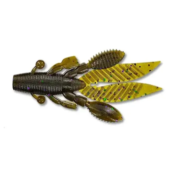 Yamamoto Flappin‘ Hog – 3.75″ – Green Pump w/Lg Gr & Purp Flak